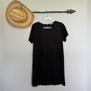 Elegant Black Fringe Dress